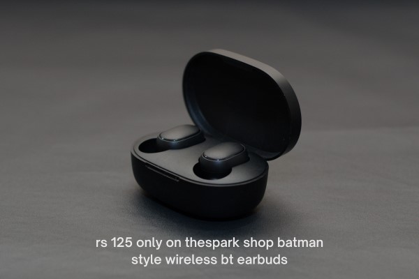 rs 125 only on thespark shop batman style wireless bt earbuds