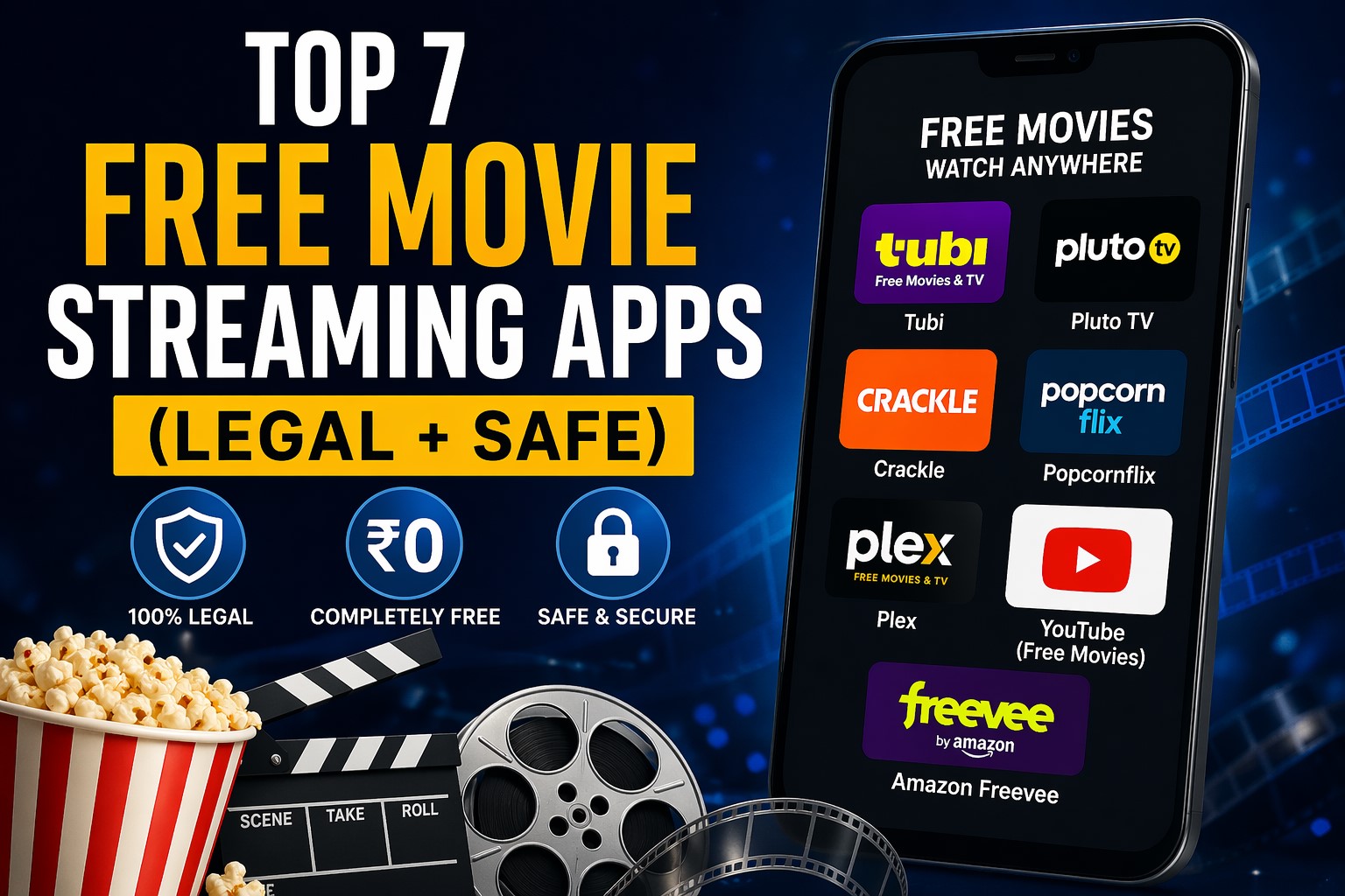 Top 7 Free Movie Streaming Apps (Legal + Safe)