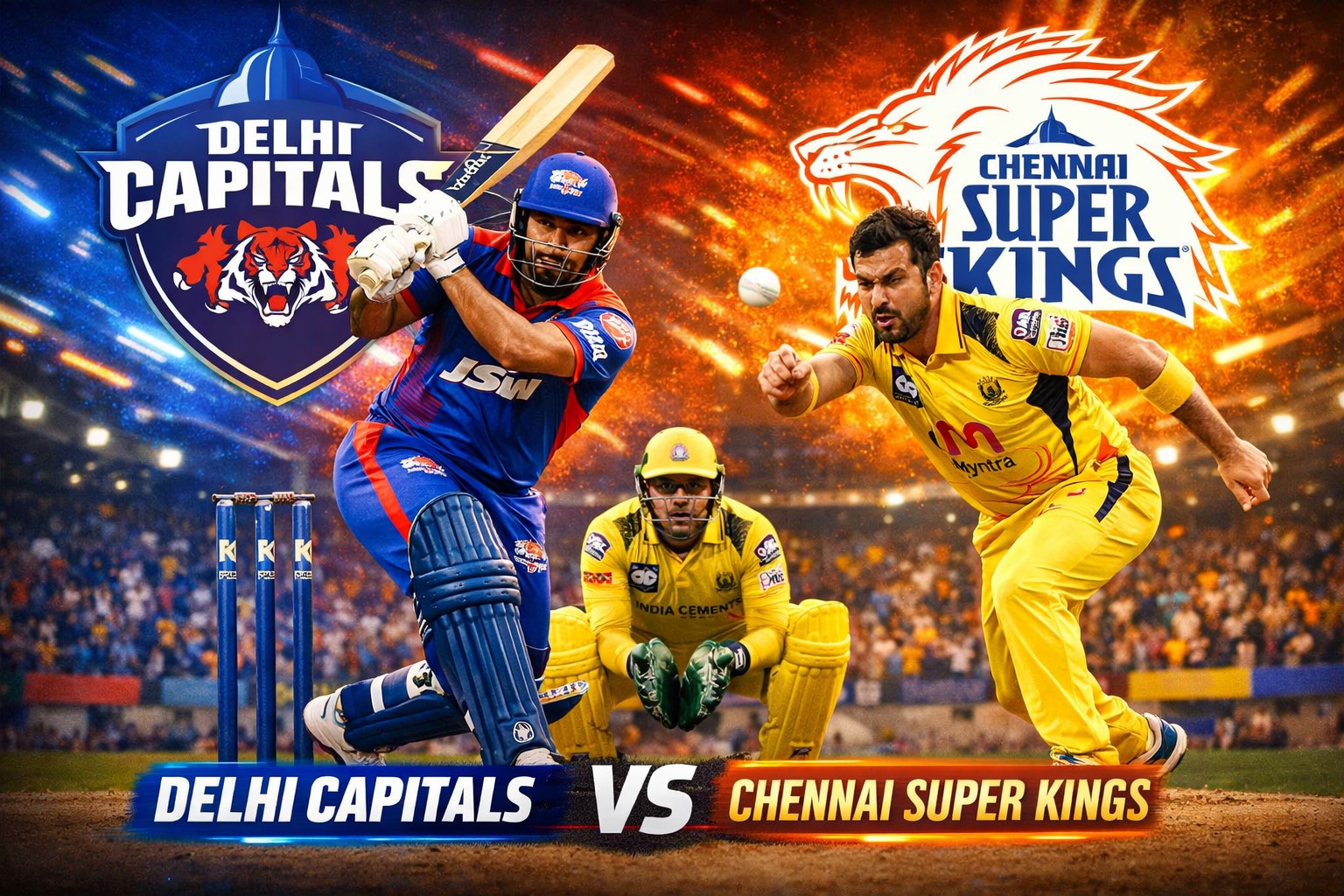 delhi capitals vs chennai super kings timeline