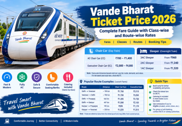 vande bharat ticket price