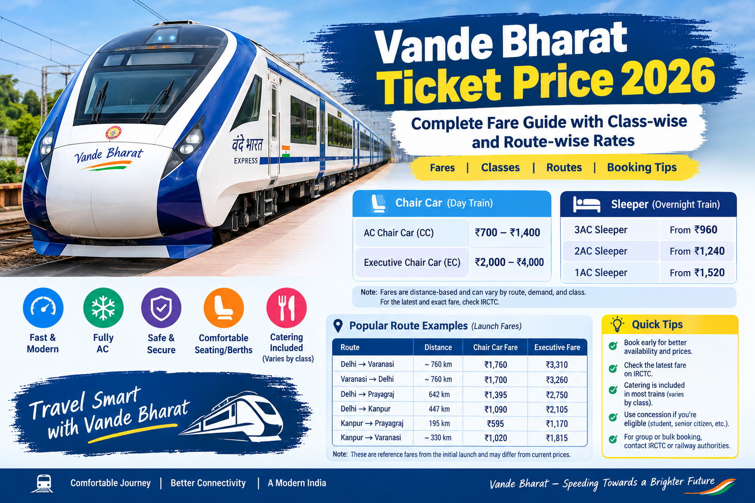 vande bharat ticket price
